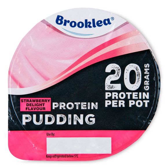 Strawberry Delight Flavour Protein Pudding 200g Brooklea